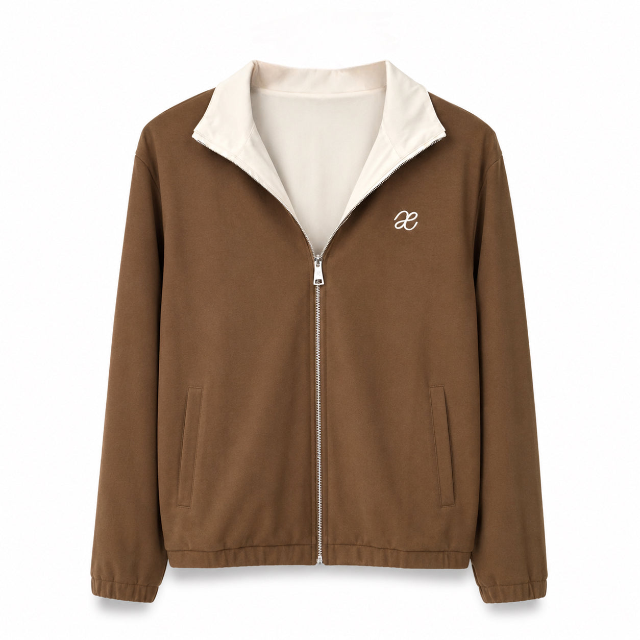 Beige Bomber Jacket