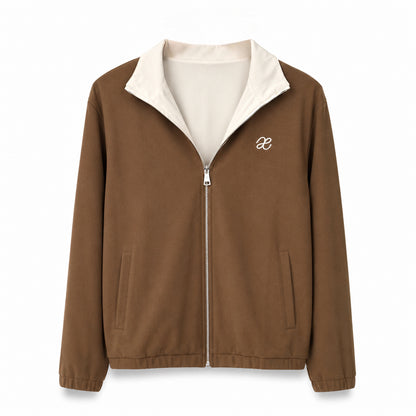 Beige Bomber Jacket