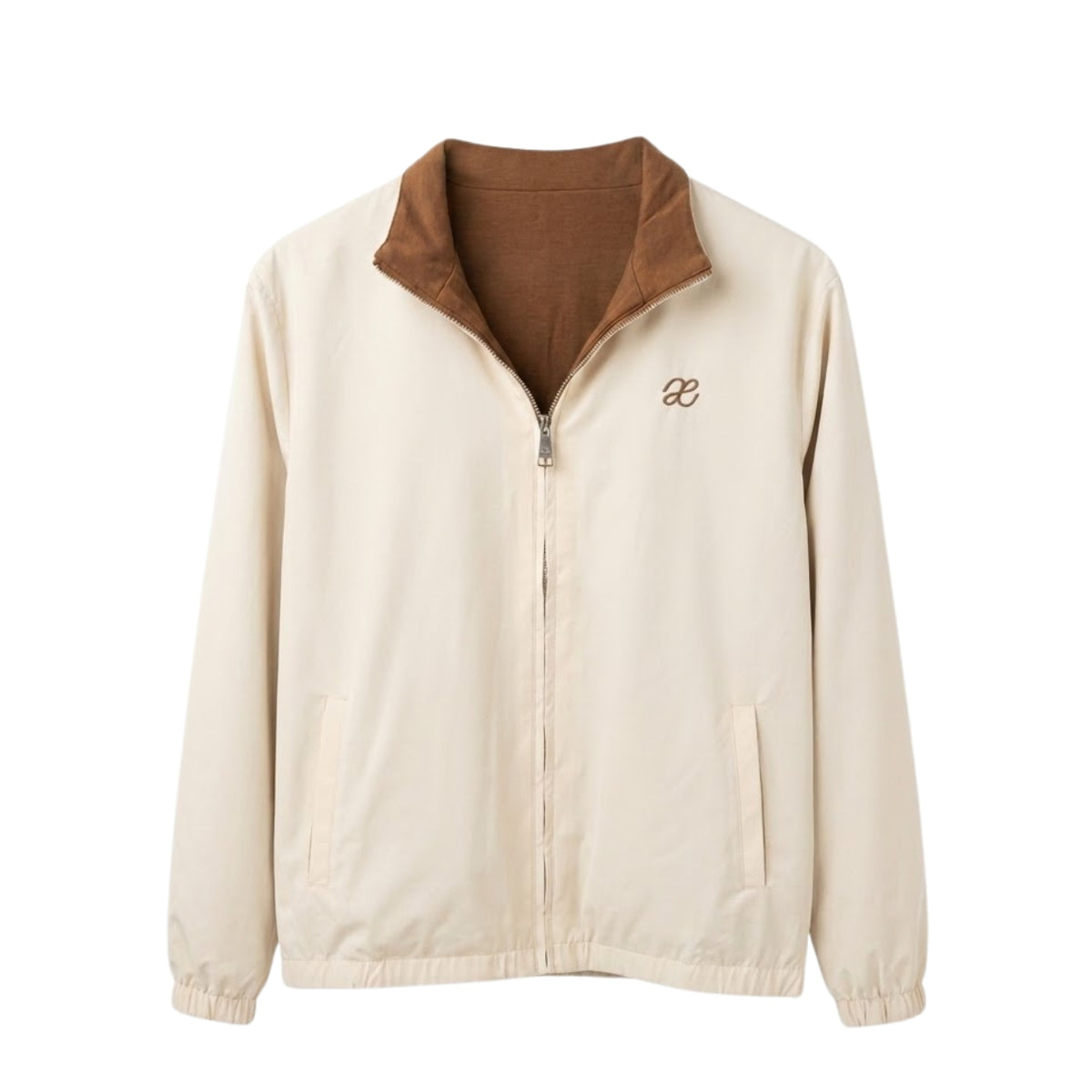 Beige Bomber Jacket