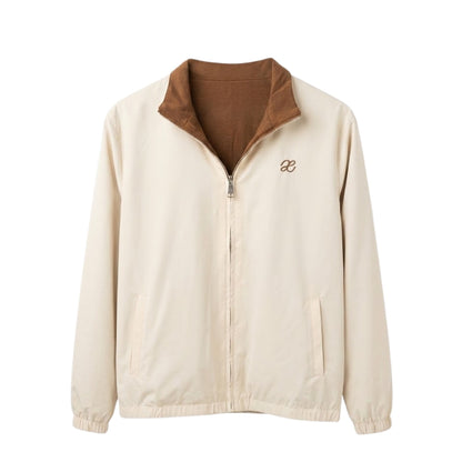 Beige Bomber Jacket